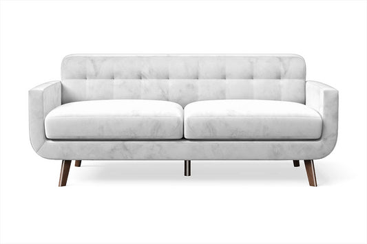 Marsela 2 Seater Sofa White Velvet