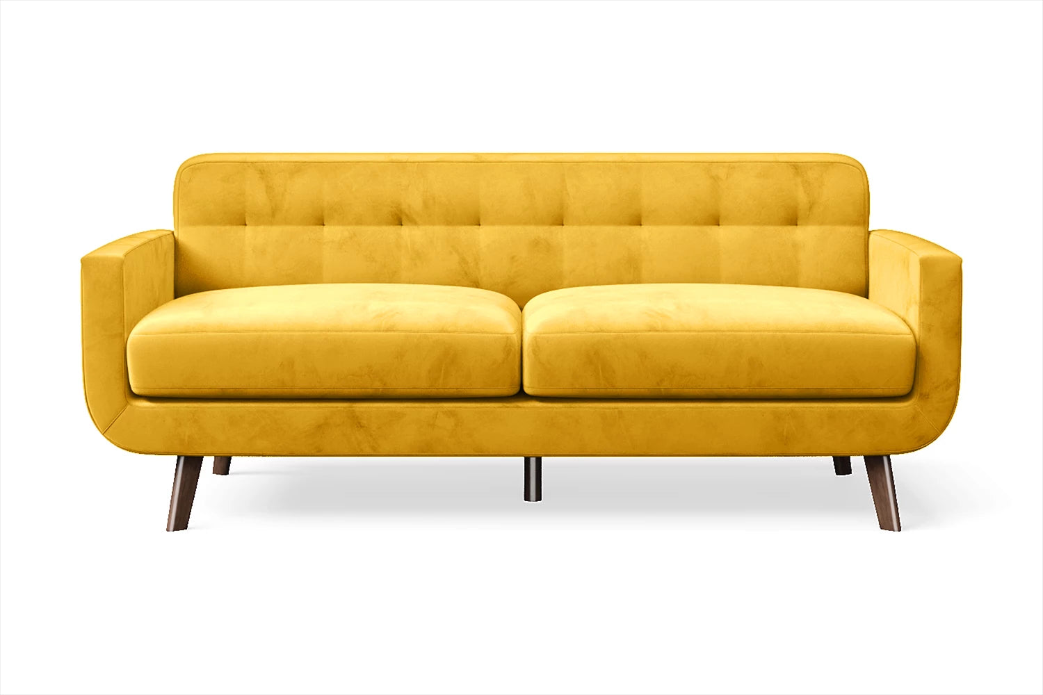 Marsela 2 Seater Sofa Yellow Velvet