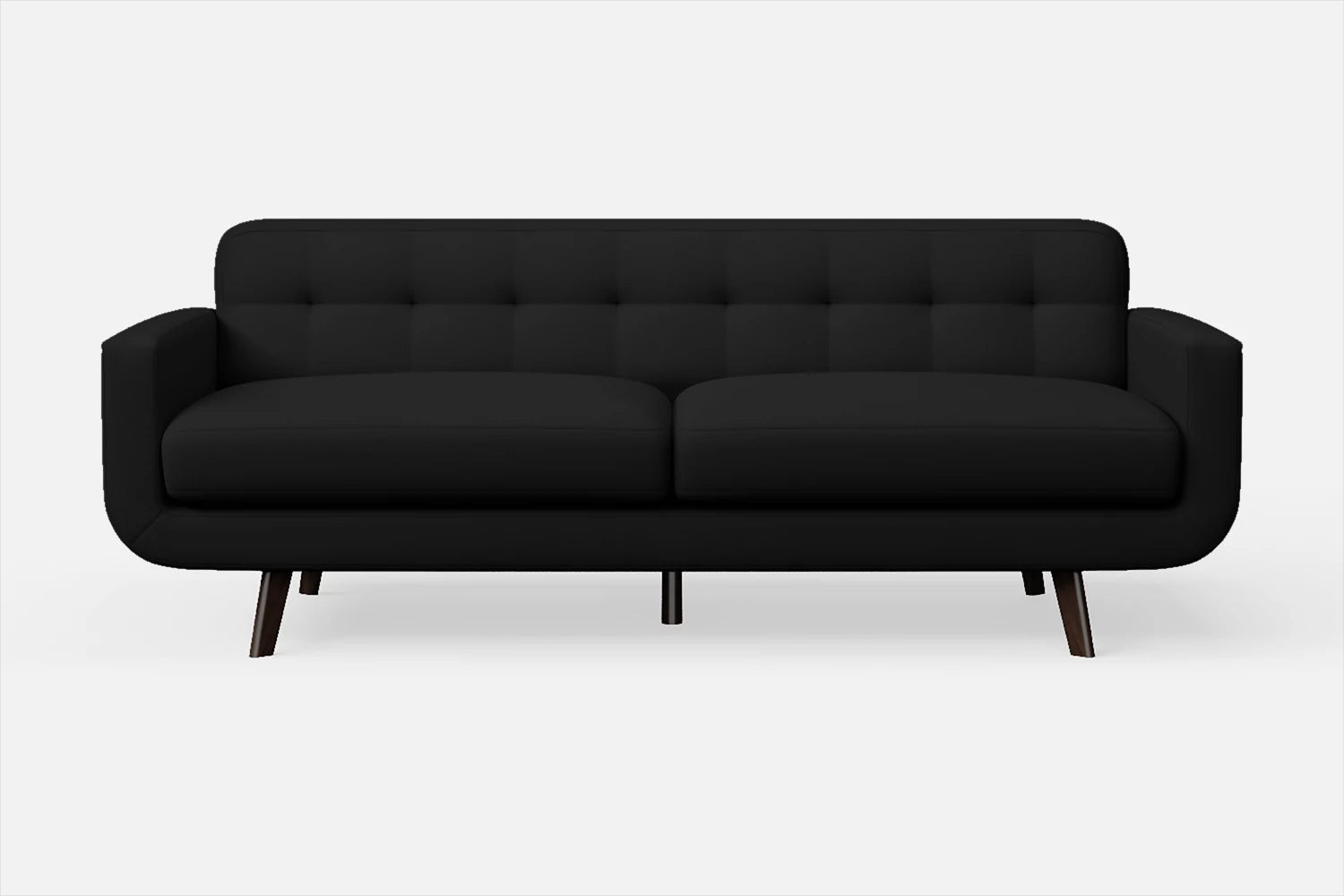 Marsela 3 Seater Sofa Black Leather