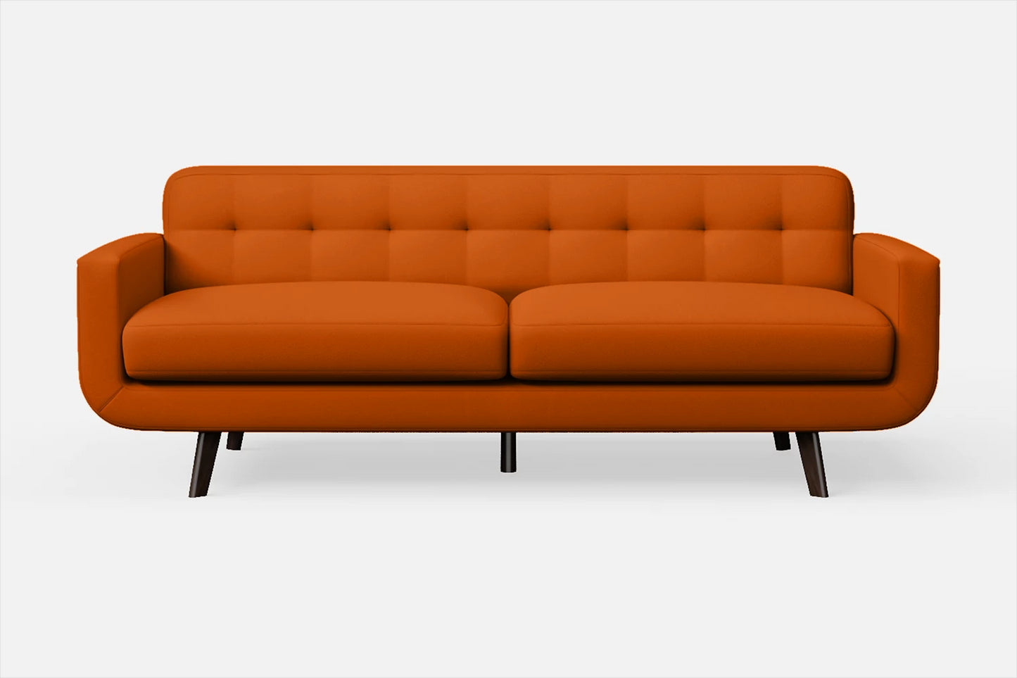 Marsela 3 Seater Sofa Orange Leather