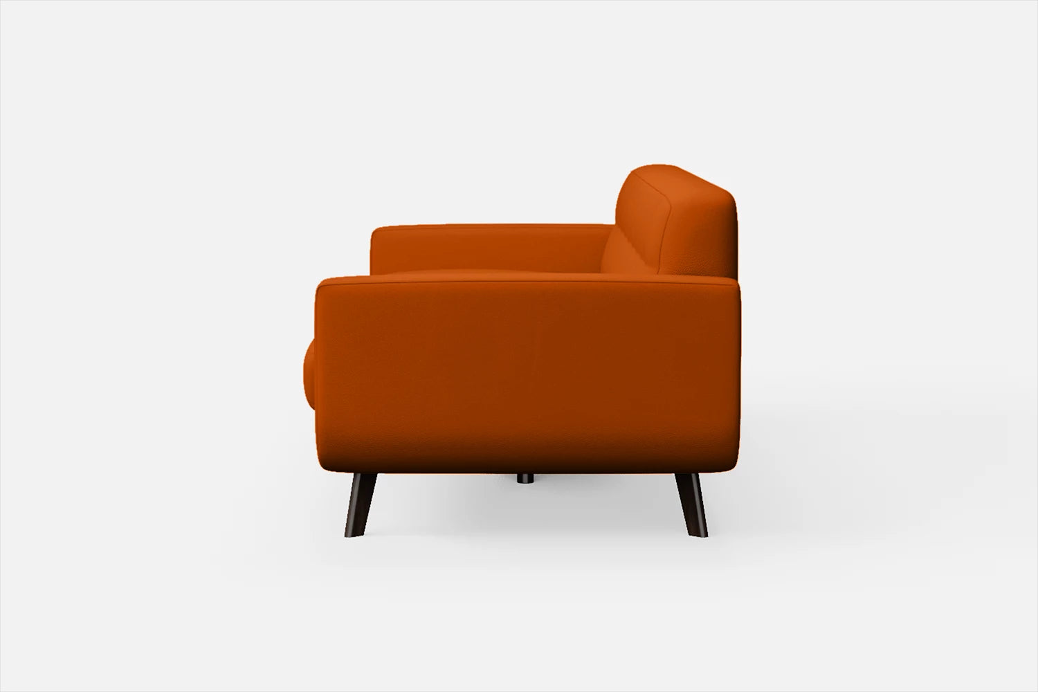 Marsela 3 Seater Sofa Orange Leather