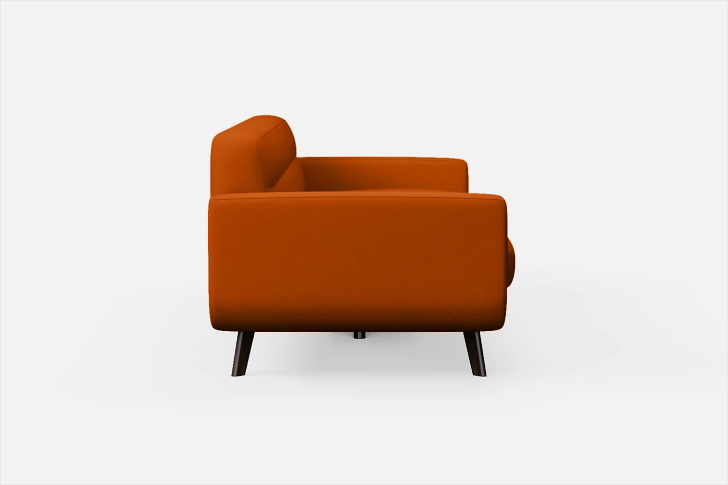 Marsela 3 Seater Sofa Orange Leather