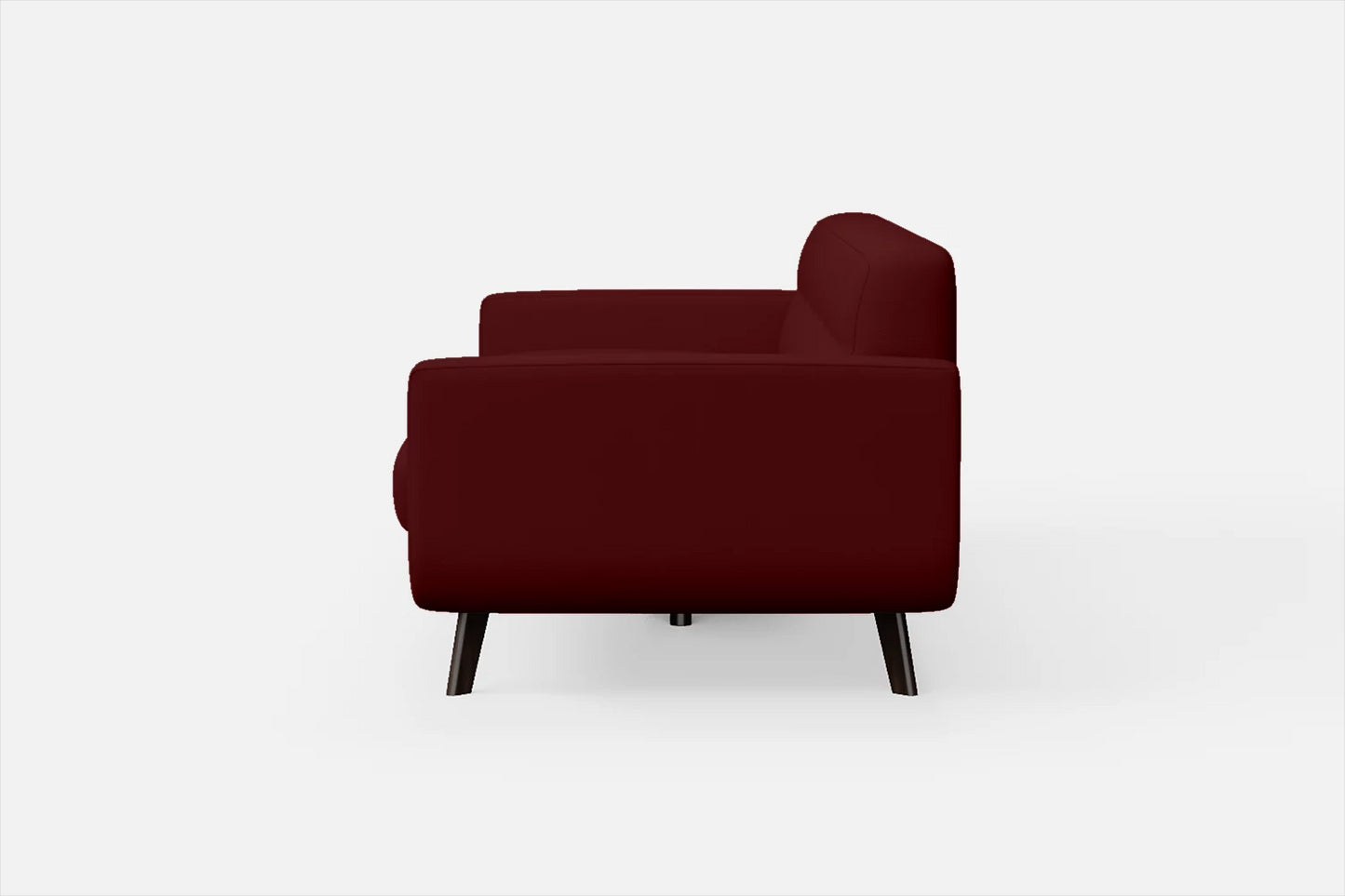 Marsela 3 Seater Sofa Red Leather