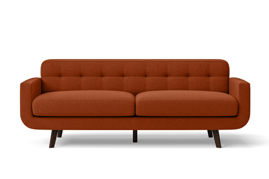 Marsela 3 Seater Sofa Orange Linen Fabric