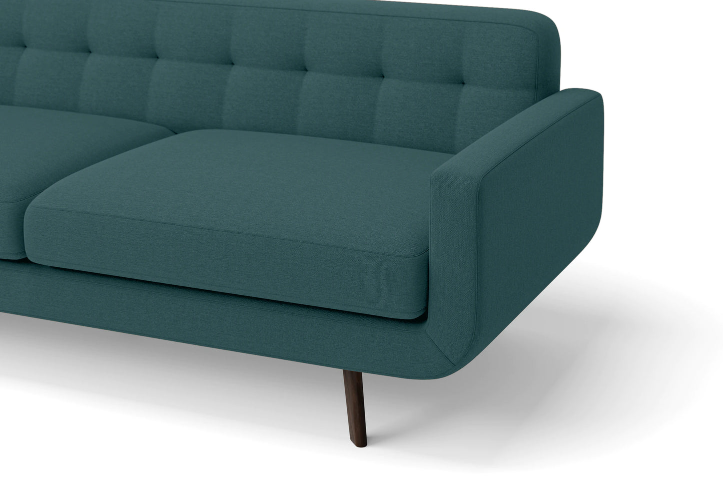 Marsela 3 Seater Sofa Teal Linen Fabric