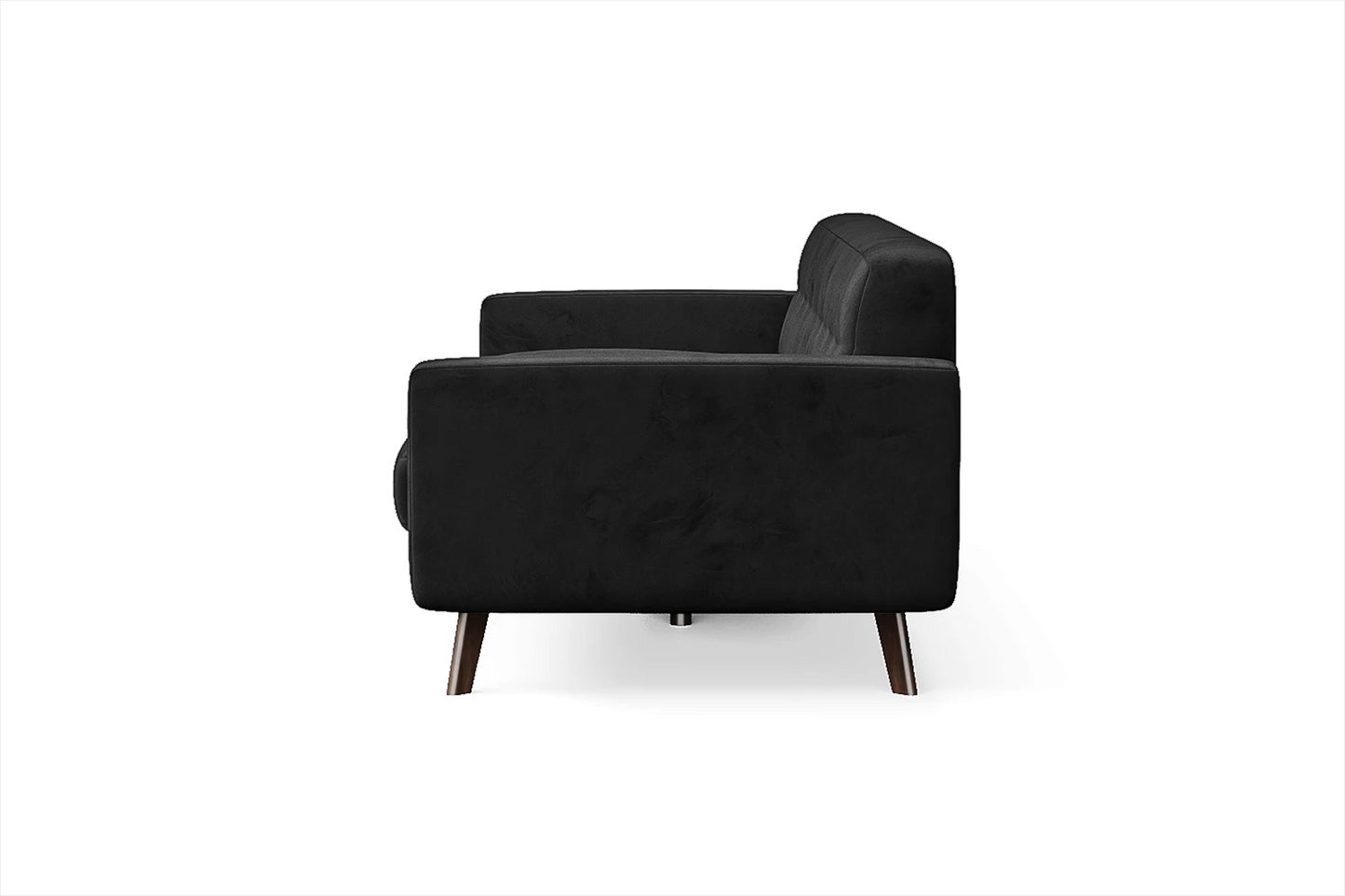 Marsela 3 Seater Sofa Black Velvet