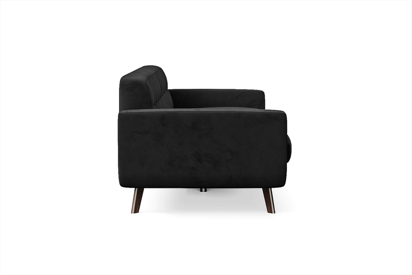 Marsela 3 Seater Sofa Black Velvet