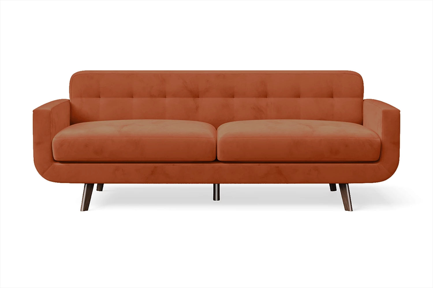 Marsela 3 Seater Sofa Orange Velvet