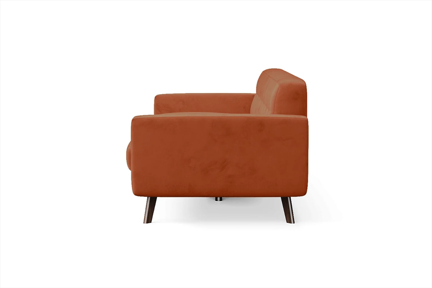 Marsela 3 Seater Sofa Orange Velvet