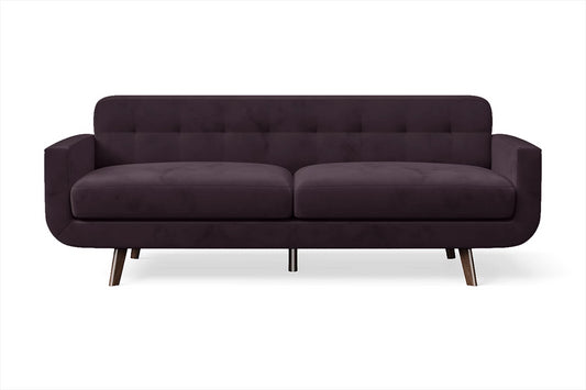 Marsela 3 Seater Sofa Purple Velvet