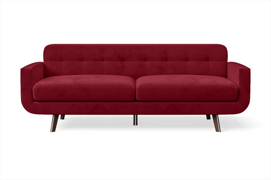 Marsela 3 Seater Sofa Red Velvet