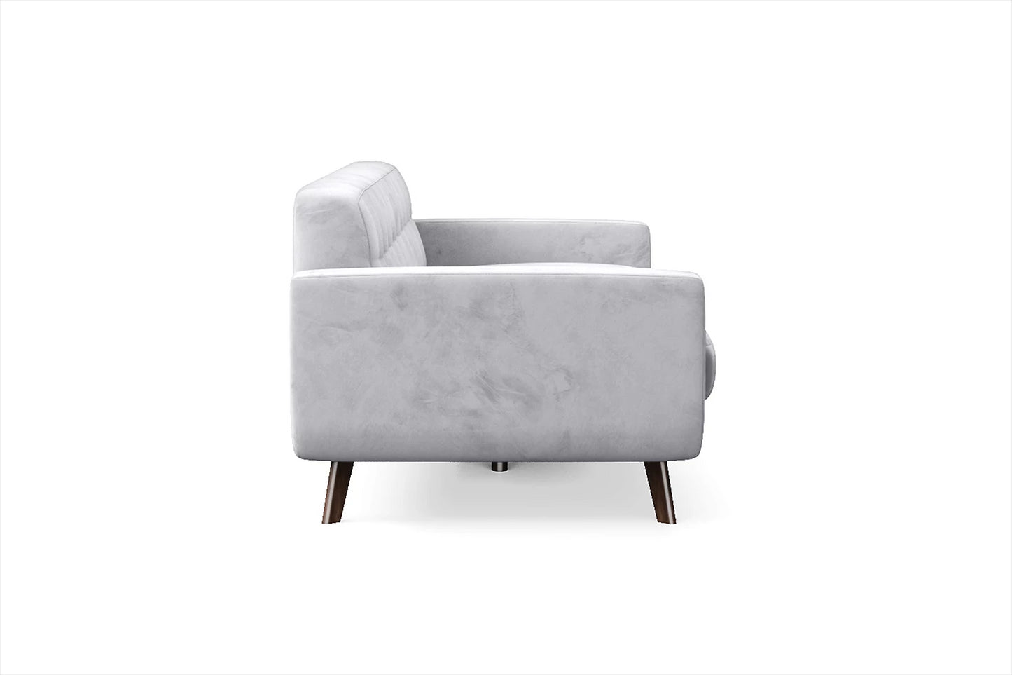 Marsela 3 Seater Sofa Silver Velvet