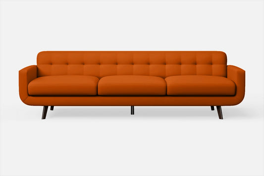 Marsela 4 Seater Sofa Orange Leather