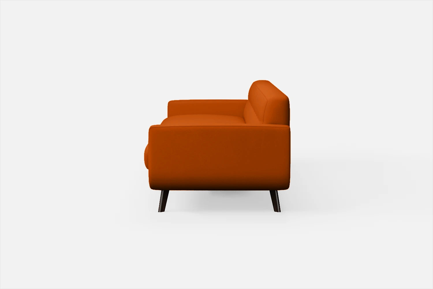 Marsela 4 Seater Sofa Orange Leather