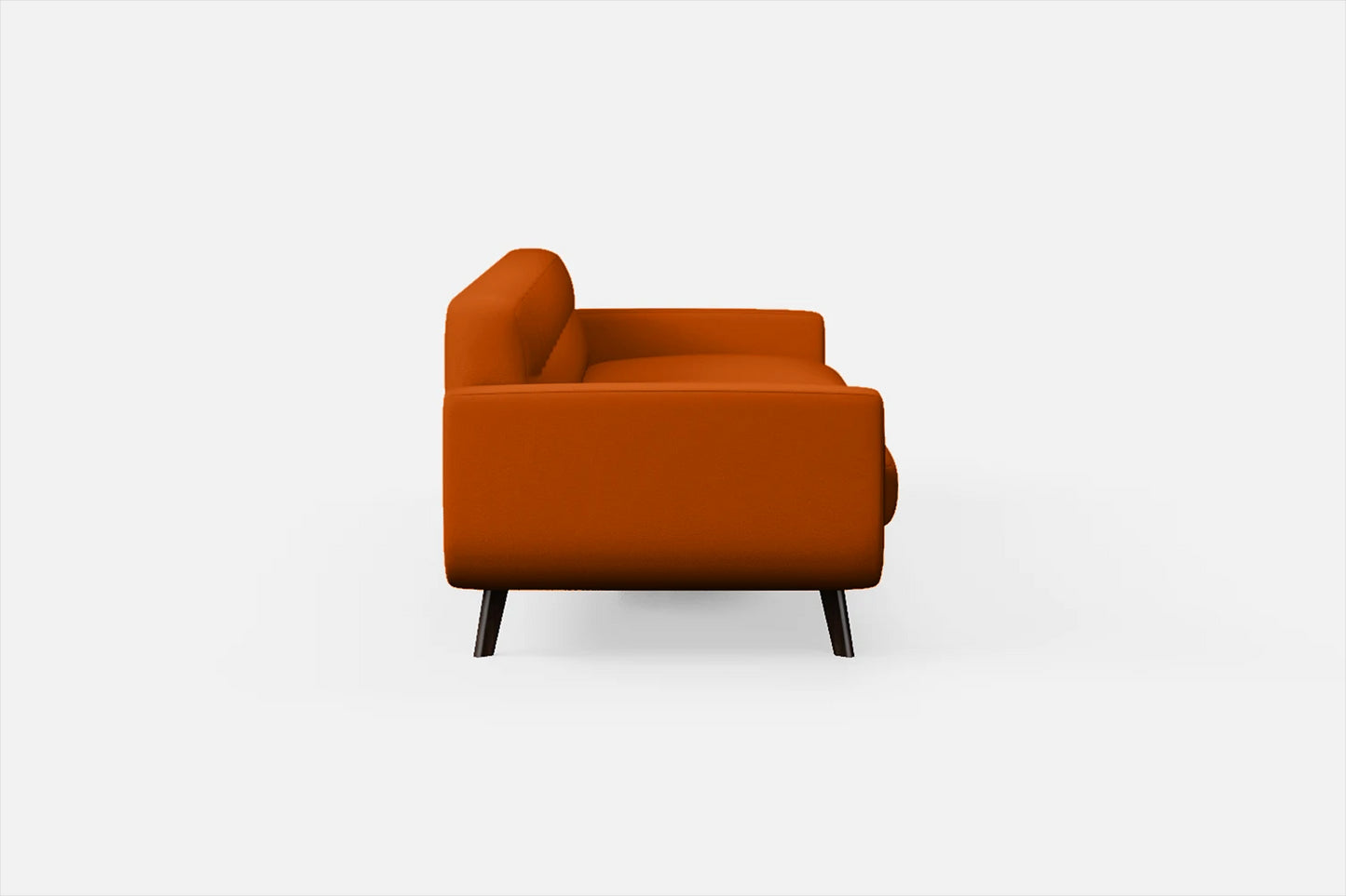 Marsela 4 Seater Sofa Orange Leather