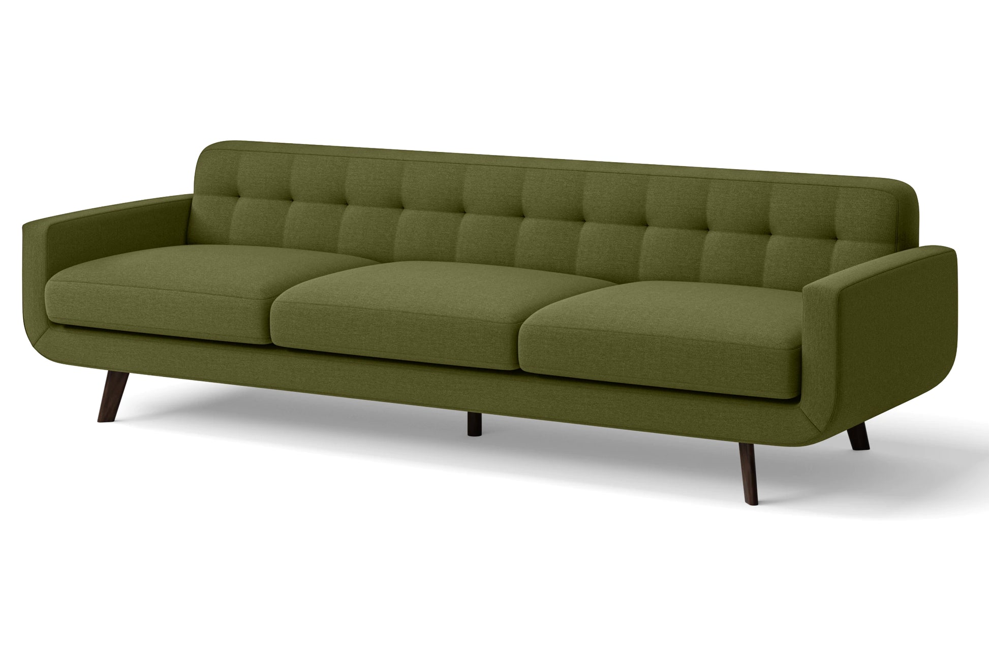 Marsela 4 Seater Sofa Olive Linen Fabric