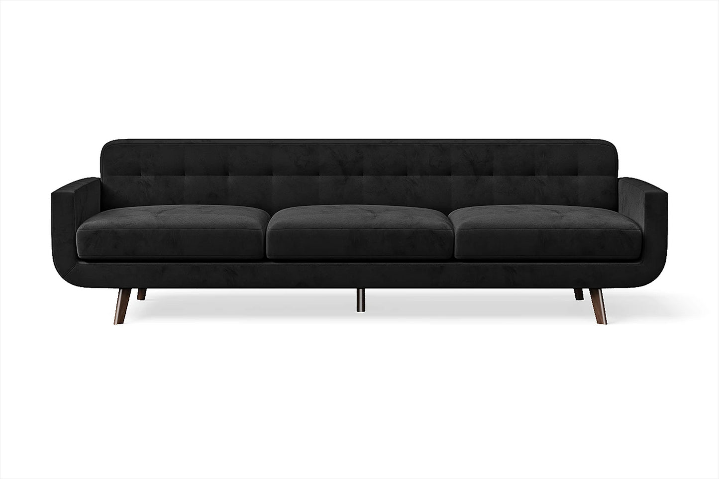 Marsela 4 Seater Sofa Black Velvet