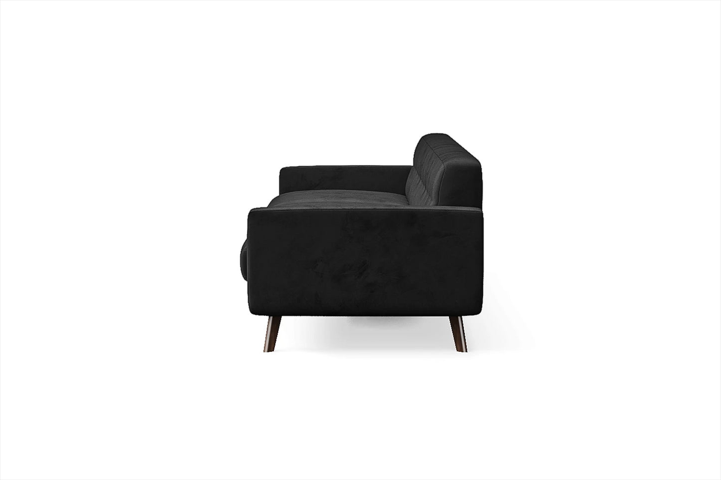 Marsela 4 Seater Sofa Black Velvet