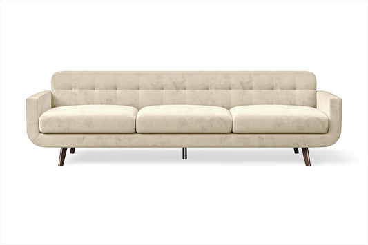 Marsela 4 Seater Sofa Cream Velvet