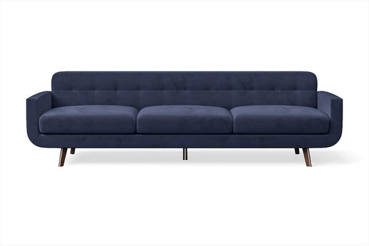 Marsela 4 Seater Sofa Dark Blue Velvet