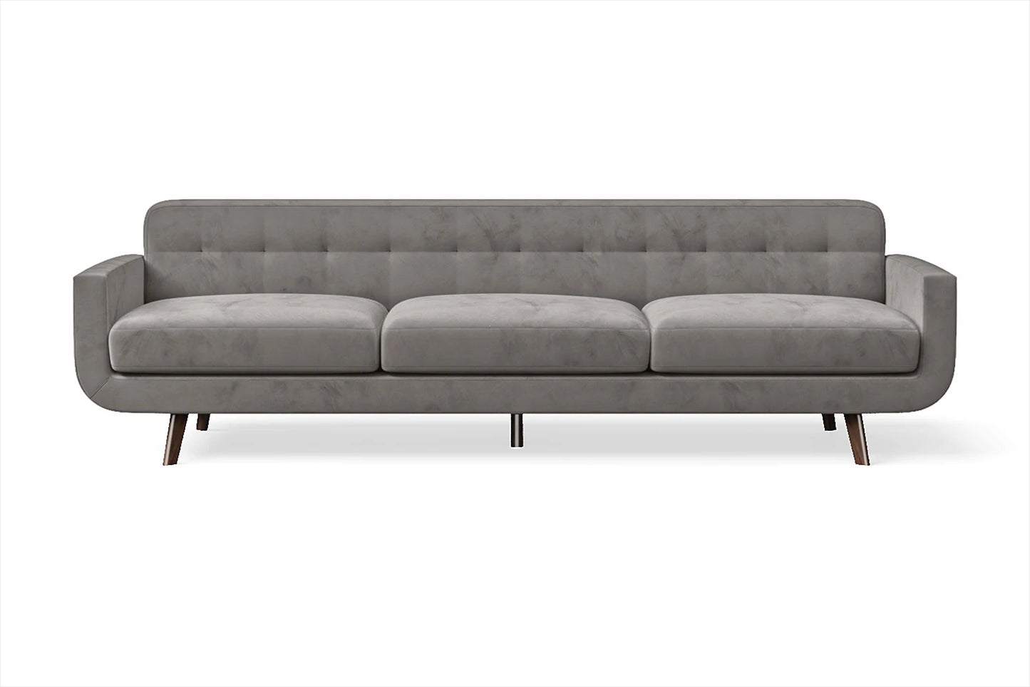 Marsela 4 Seater Sofa Grey Velvet