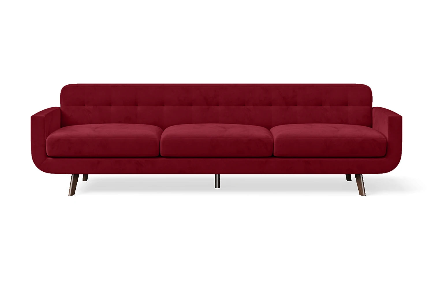 Marsela 4 Seater Sofa Red Velvet