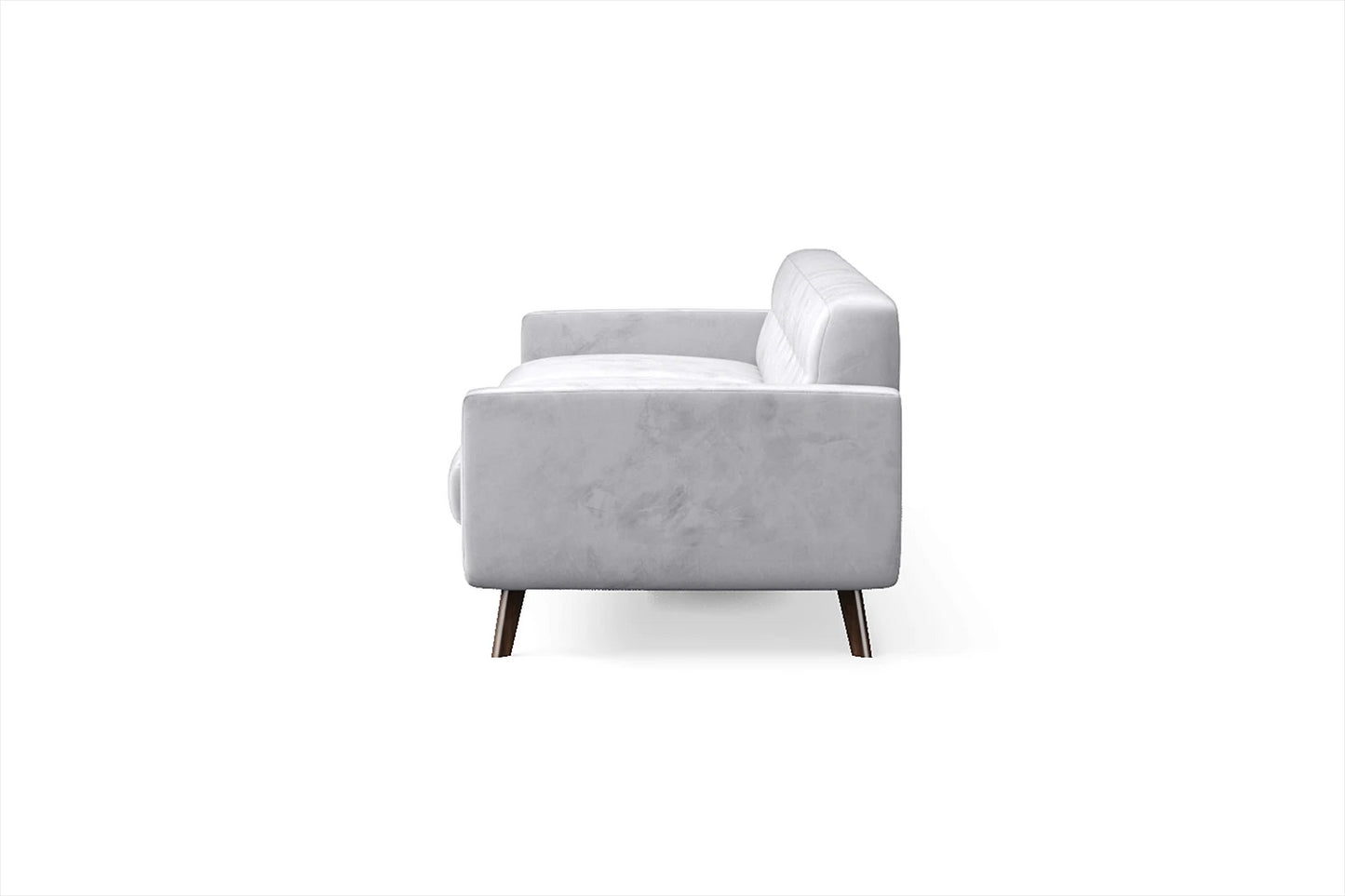 Marsela 4 Seater Sofa Silver Velvet