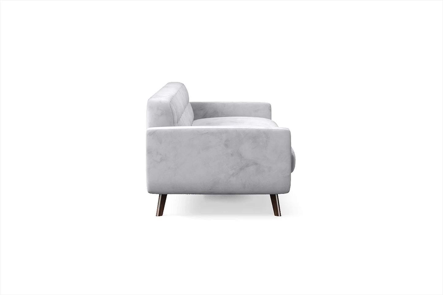 Marsela 4 Seater Sofa Silver Velvet