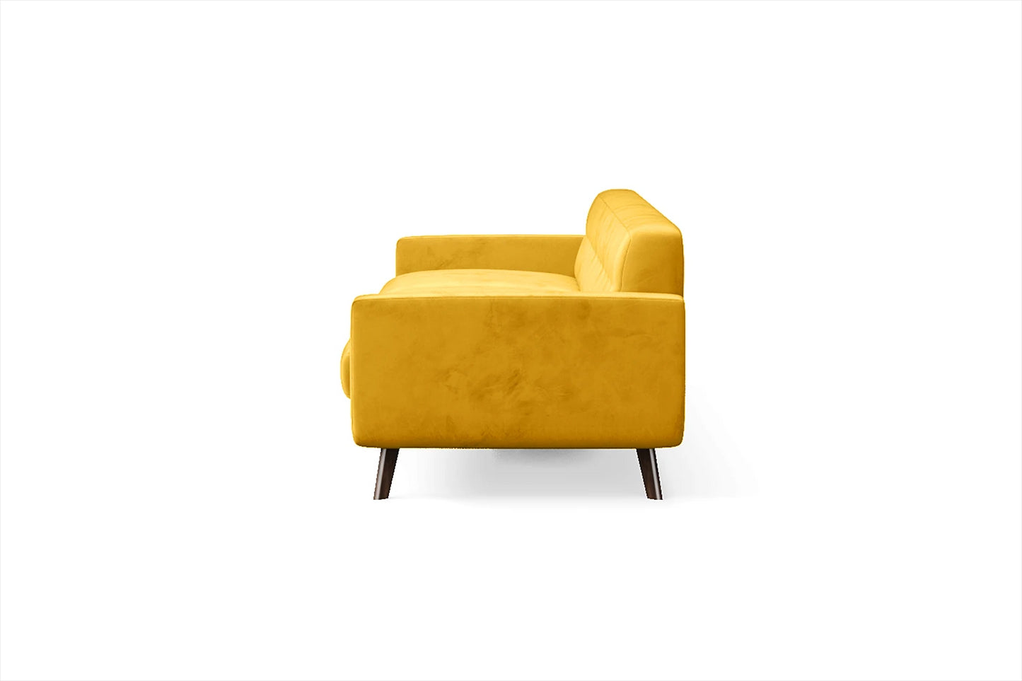 Marsela 4 Seater Sofa Yellow Velvet