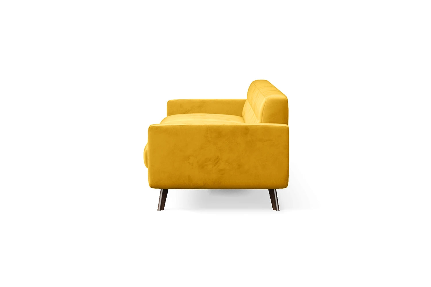 Marsela 4 Seater Sofa Yellow Velvet