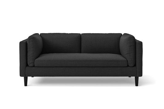 Matera 2 Seater Sofa Black Linen Fabric