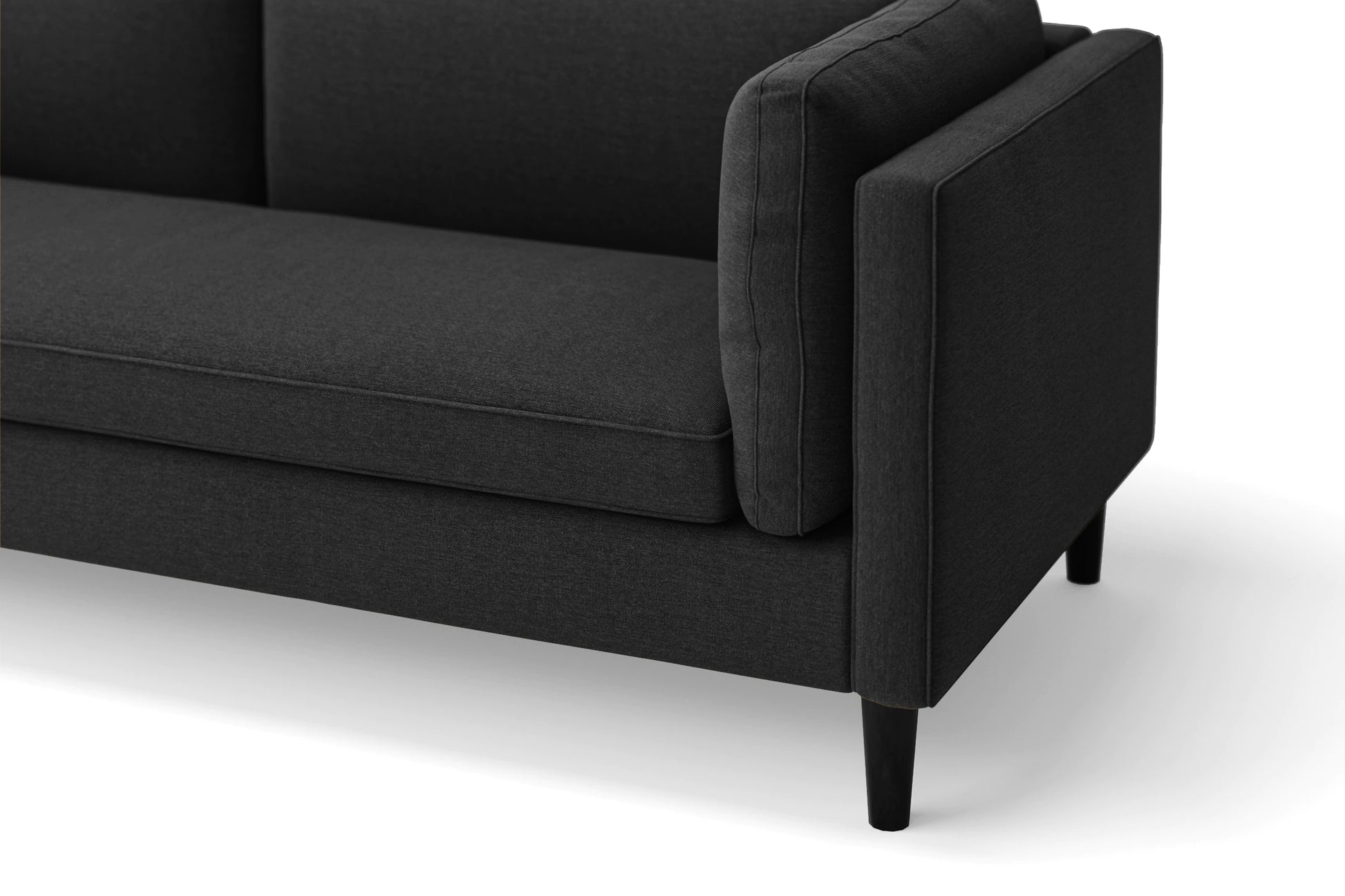 Matera 2 Seater Sofa Black Linen Fabric