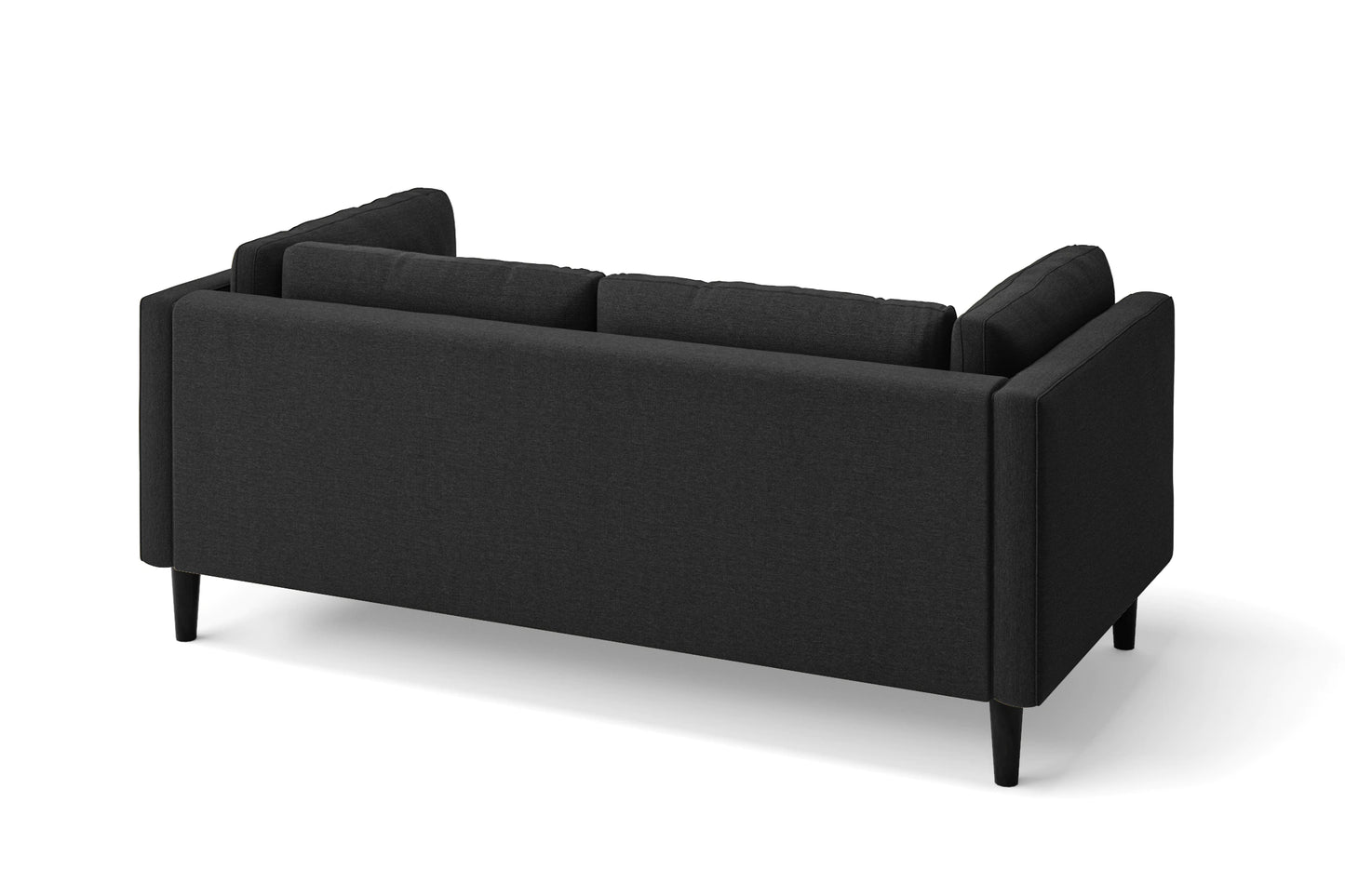 Matera 2 Seater Sofa Black Linen Fabric