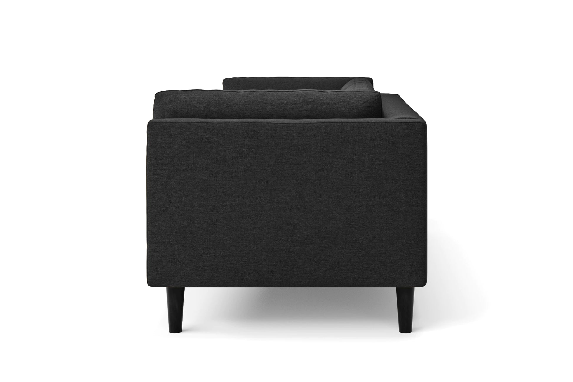 Matera 2 Seater Sofa Black Linen Fabric