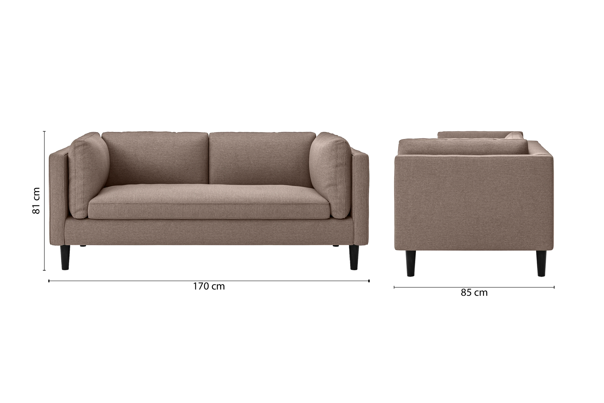 Matera 2 Seater Sofa Caramel Linen Fabric