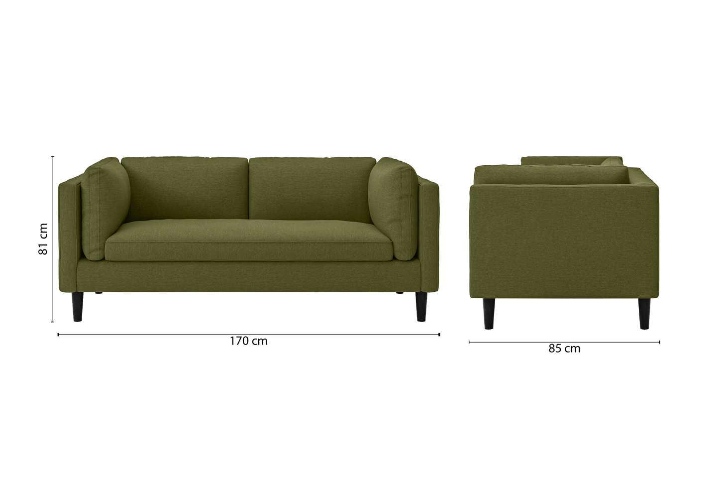 Matera 2 Seater Sofa Olive Linen Fabric