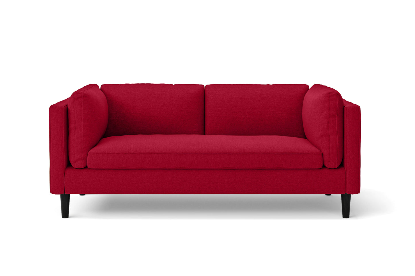 Matera 2 Seater Sofa Red Linen Fabric