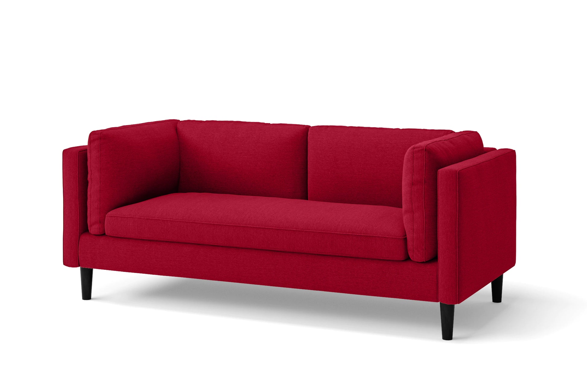 Matera 2 Seater Sofa Red Linen Fabric