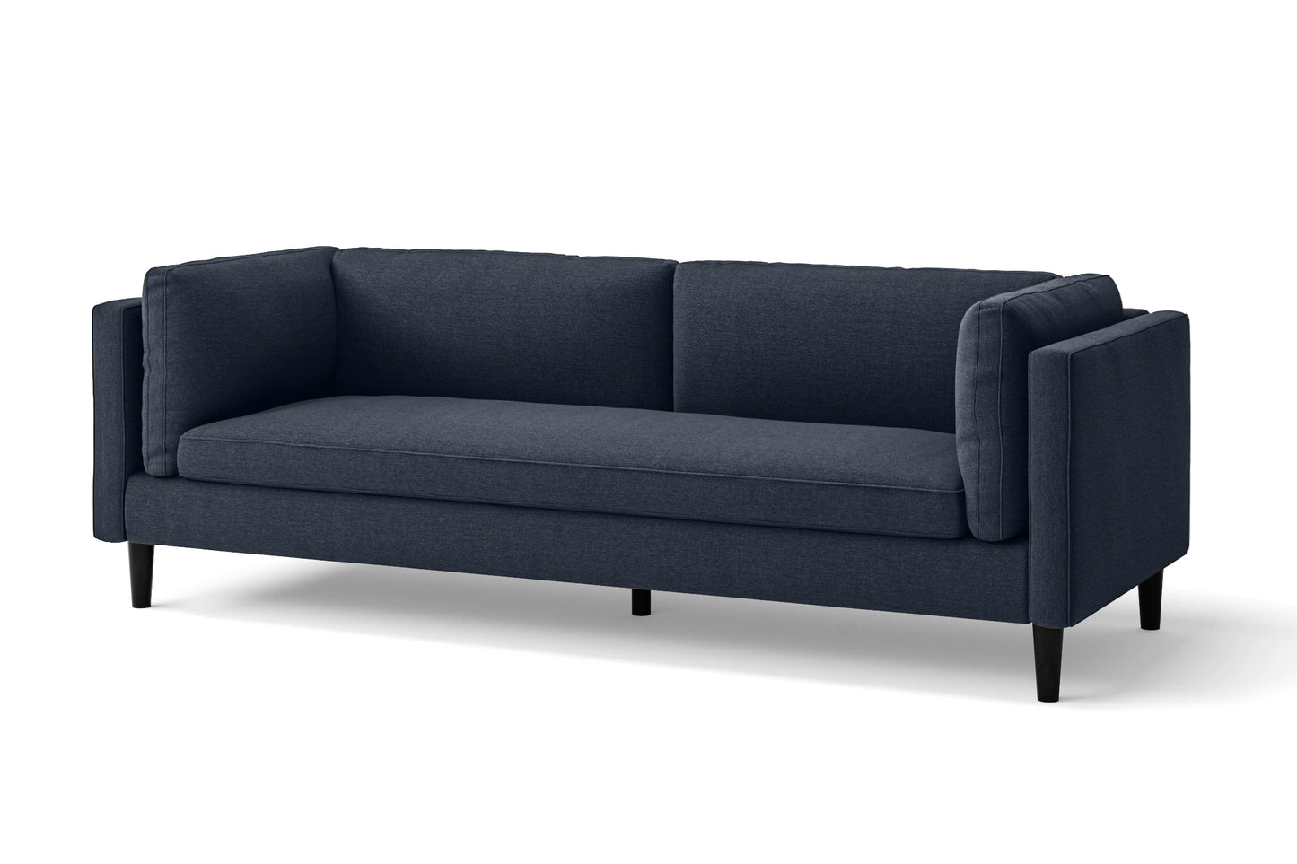 Matera 3 Seater Sofa Dark Blue Linen Fabric