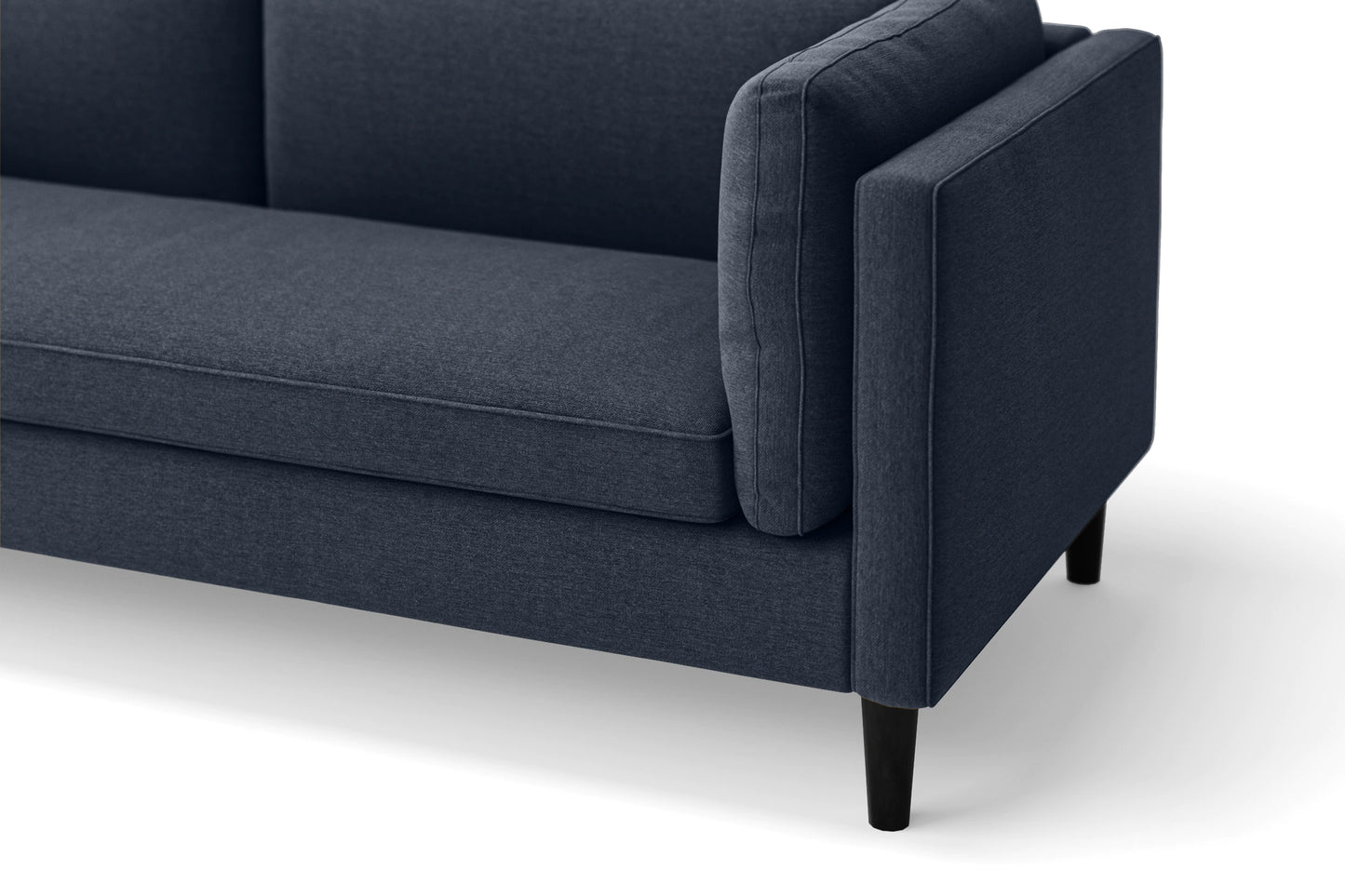 Matera 3 Seater Sofa Dark Blue Linen Fabric