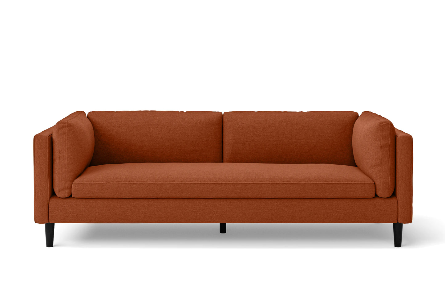 Matera 3 Seater Sofa Orange Linen Fabric