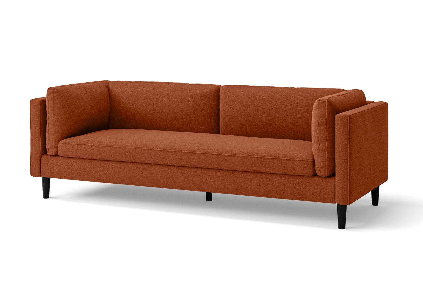 Matera 3 Seater Sofa Orange Linen Fabric