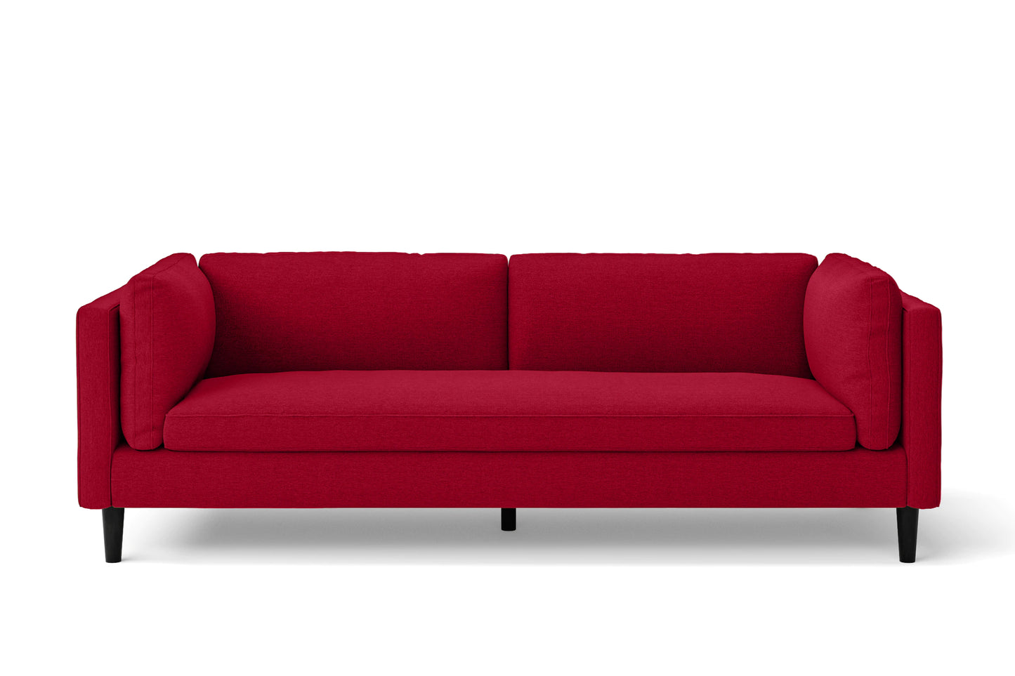 Matera 3 Seater Sofa Red Linen Fabric