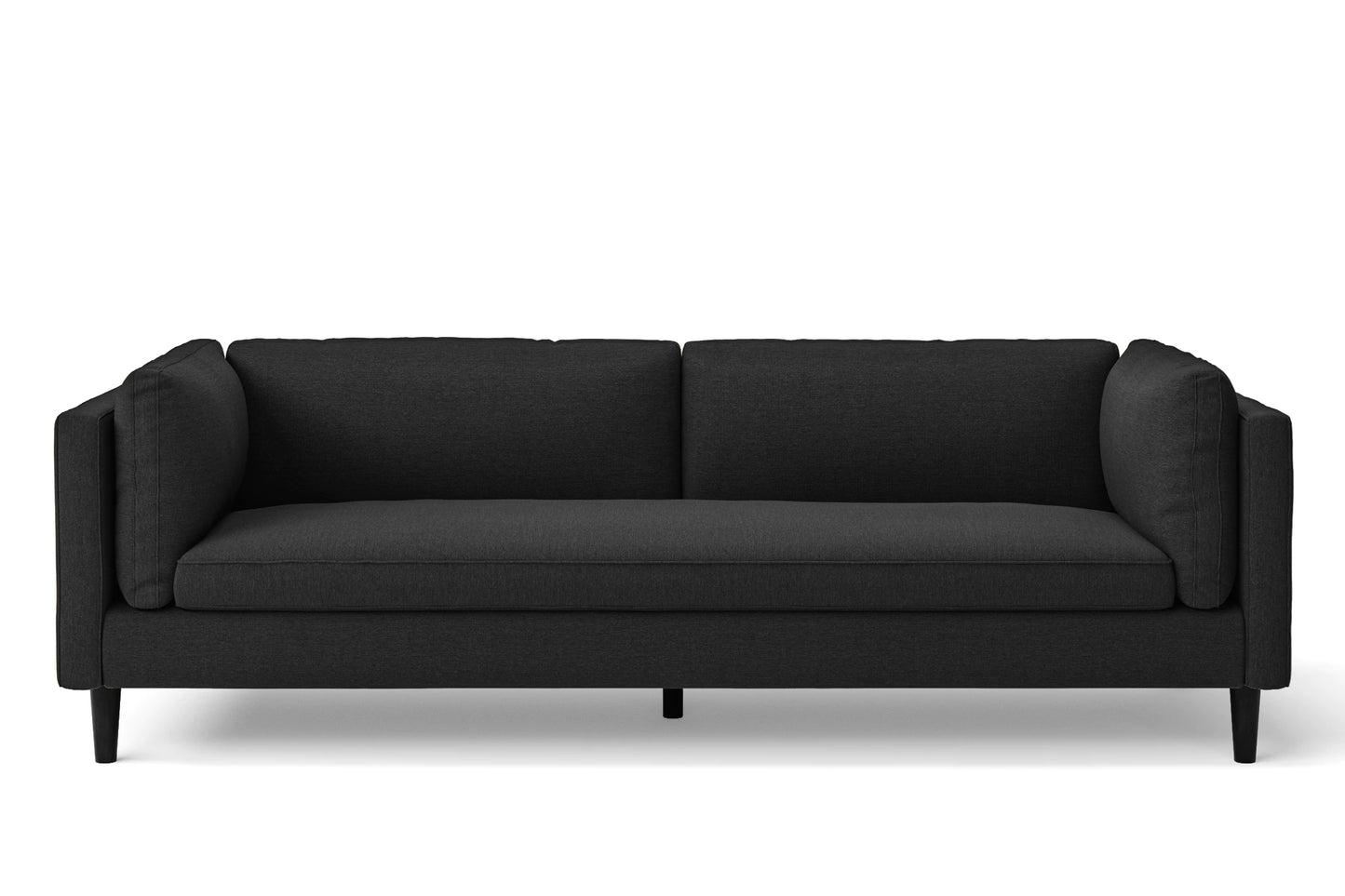 Matera 4 Seater Sofa Black Linen Fabric