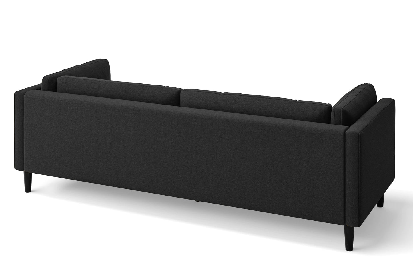 Matera 4 Seater Sofa Black Linen Fabric