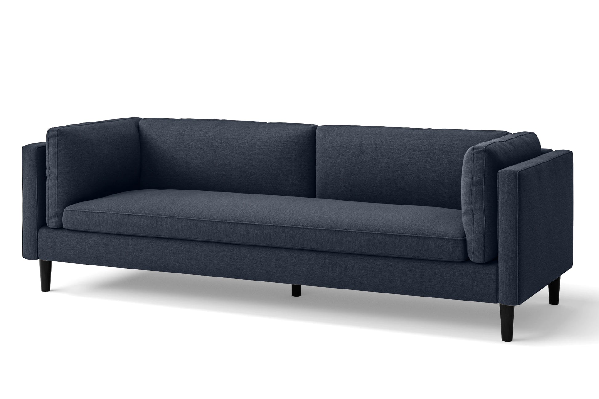 Matera 4 Seater Sofa Dark Blue Linen Fabric