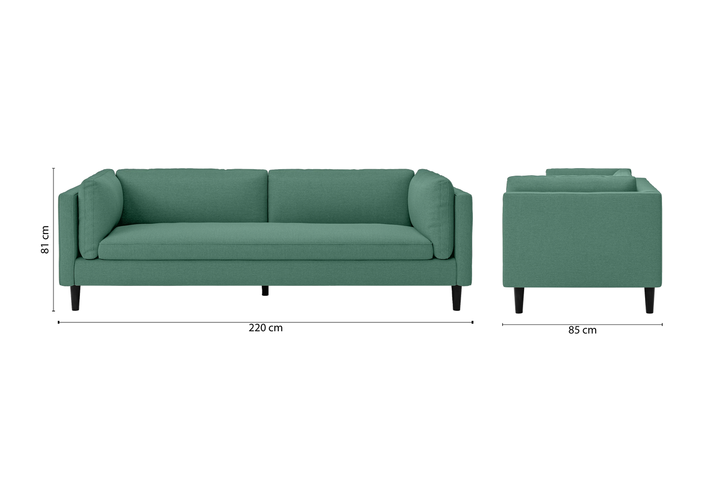 Matera 4 Seater Sofa Mint Green Linen Fabric