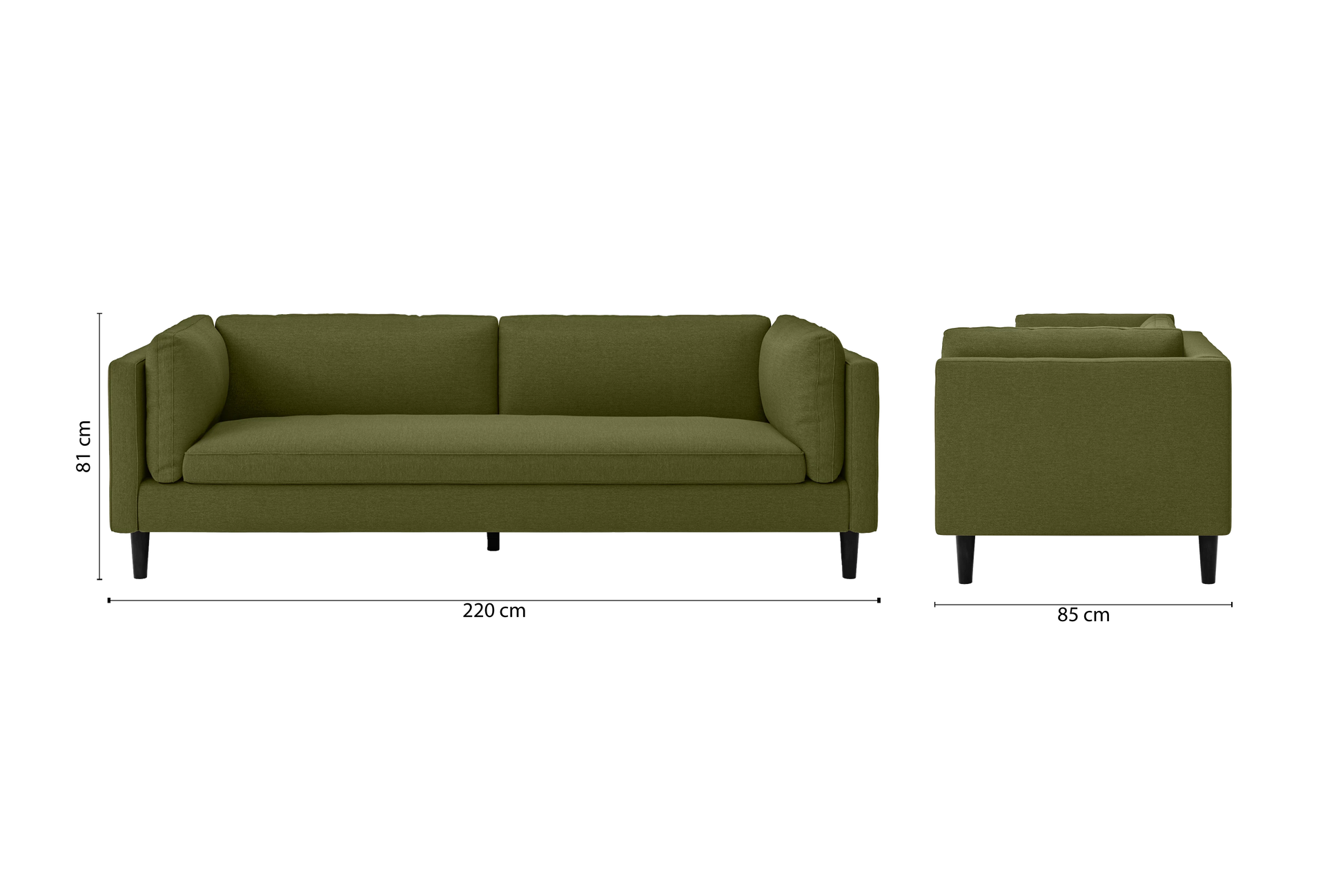 Matera 4 Seater Sofa Olive Linen Fabric