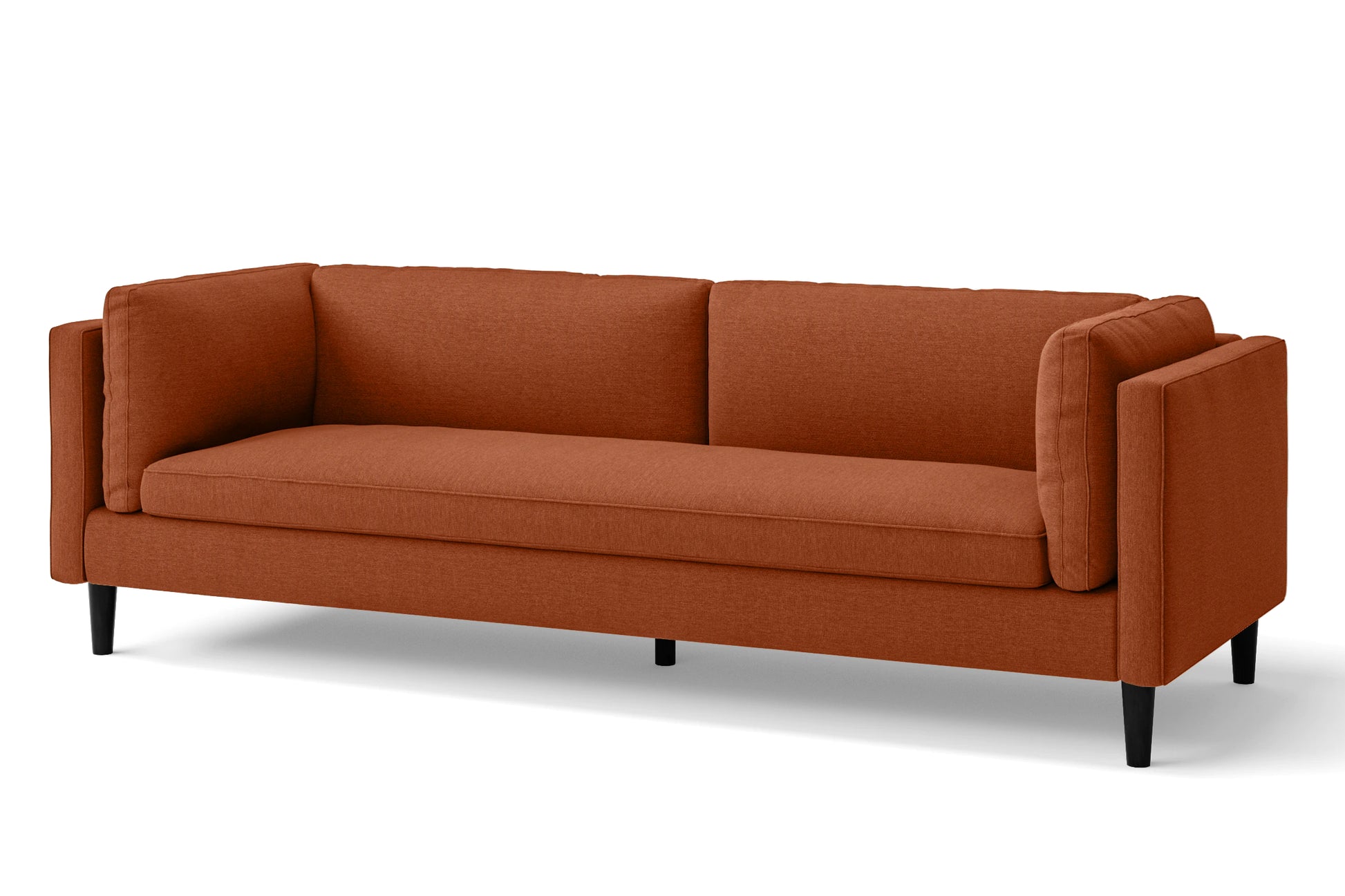 Matera 4 Seater Sofa Orange Linen Fabric