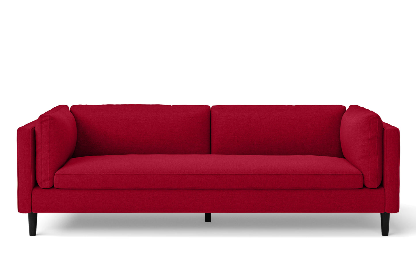 Matera 4 Seater Sofa Red Linen Fabric